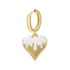 Jewelry Copper Heartshaped Dripping Oil Pendant Earrings For Women