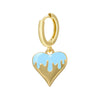 Jewelry Copper Heartshaped Dripping Oil Pendant Earrings For Women