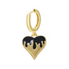 Jewelry Copper Heartshaped Dripping Oil Pendant Earrings For Women