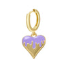 Jewelry Copper Heartshaped Dripping Oil Pendant Earrings For Women