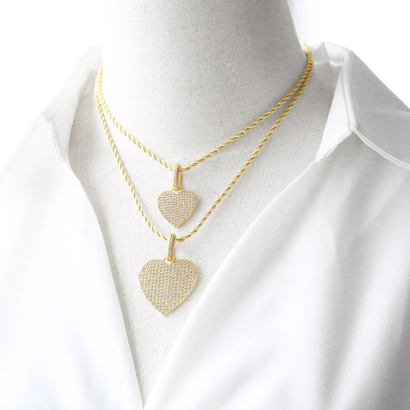 Jewelry Copper Heartshaped Pendant Necklace Electroplating