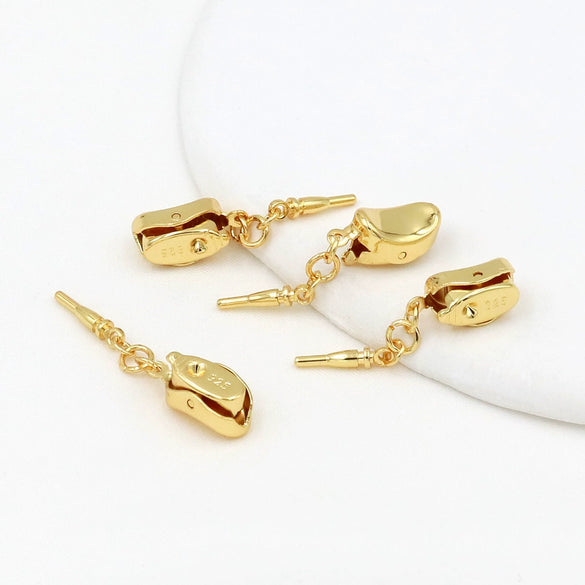 Jewelry Copper Ingot Buckle Electroplating Pearl Stick Buckle Necklace Bracelet Clip Diy Manual Connection Accessories