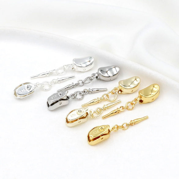 Jewelry Copper Ingot Buckle Electroplating Pearl Stick Buckle Necklace Bracelet Clip Diy Manual Connection Accessories