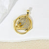 Jewelry Copper Inlaid With Zircon Animal Lion Tiger Leopard Cheetah Hollow Electroplated Pendant