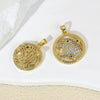 Jewelry Copper Inlaid With Zircon Animal Lion Tiger Leopard Cheetah Hollow Electroplated Pendant