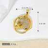 Jewelry Copper Inlaid With Zircon Animal Lion Tiger Leopard Cheetah Hollow Electroplated Pendant