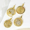 Jewelry Copper Inlaid With Zircon Animal Lion Tiger Leopard Cheetah Hollow Electroplated Pendant