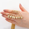 Jewelry Copper Inlaid With Zircon Square Perforated Beads Stereo Number Spacer Beads Letters Numbers Text Loose Bead Accessories Bracelet Necklace
