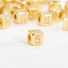 Jewelry Copper Inlaid With Zircon Square Perforated Beads Stereo Number Spacer Beads Letters Numbers Text Loose Bead Accessories Bracelet Necklace
