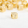 Jewelry Copper Inlaid With Zircon Square Perforated Beads Stereo Number Spacer Beads Letters Numbers Text Loose Bead Accessories Bracelet Necklace