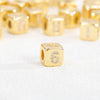 Jewelry Copper Inlaid With Zircon Square Perforated Beads Stereo Number Spacer Beads Letters Numbers Text Loose Bead Accessories Bracelet Necklace