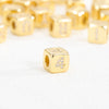 Jewelry Copper Inlaid With Zircon Square Perforated Beads Stereo Number Spacer Beads Letters Numbers Text Loose Bead Accessories Bracelet Necklace