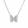 Jewelry Copper Inlaid Zircon Bow Light Luxury Earrings Ring Necklace Bracelet Set