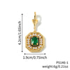 Jewelry Copper Inlaid Zircon Geometric Heart Shape Electroplating Set