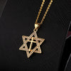 Jewelry Copper 14K Gold Plated Micro Inlaid Zircon Star Pendant Ochain Necklace For Male And Female With Natural Design Sense