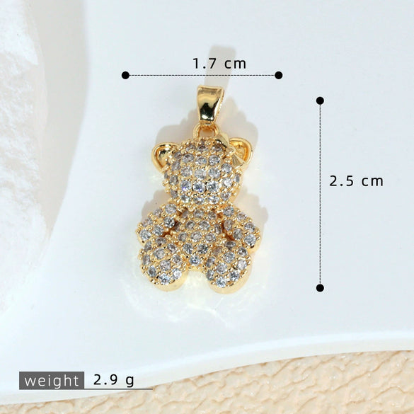 Jewelry Copper 18K Gold Plated Micropaved Animal Zodiac Pendant Necklace Bracelet Earrings For Women