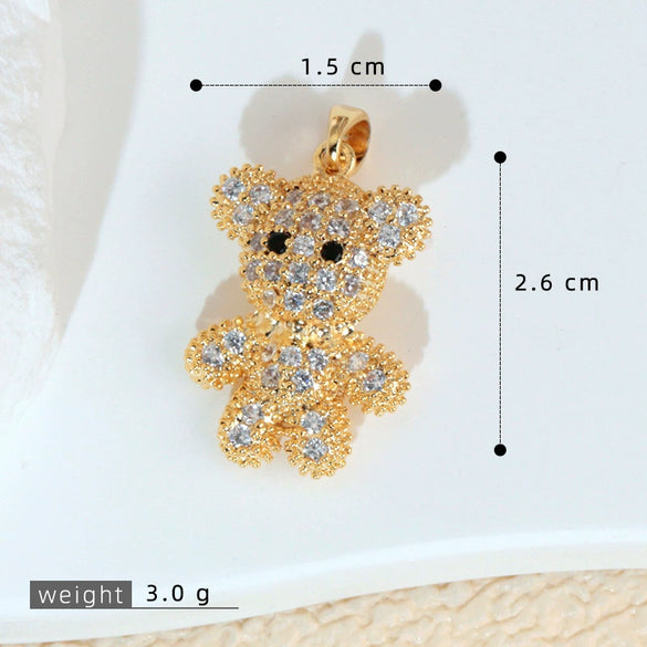 Jewelry Copper 18K Gold Plated Micropaved Animal Zodiac Pendant Necklace Bracelet Earrings For Women