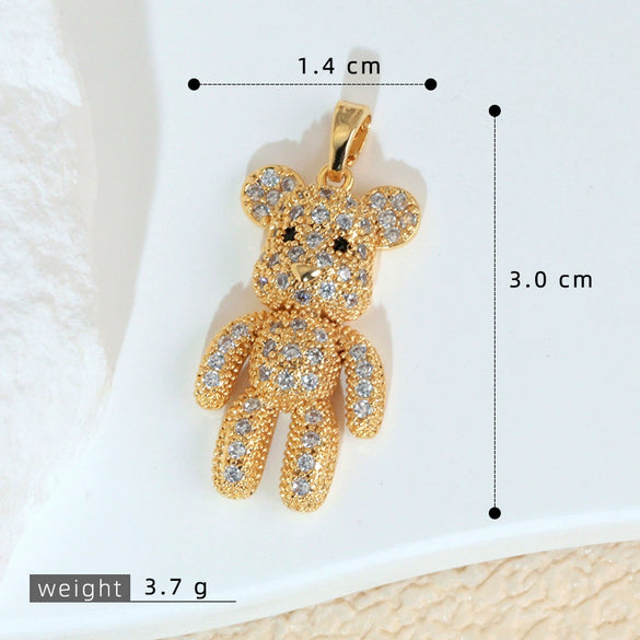 Jewelry Copper 18K Gold Plated Micropaved Animal Zodiac Pendant Necklace Bracelet Earrings For Women
