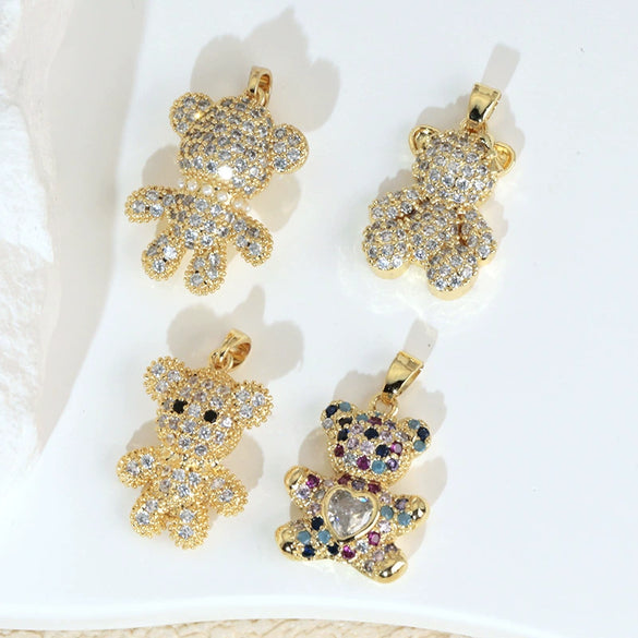 Jewelry Copper 18K Gold Plated Micropaved Animal Zodiac Pendant Necklace Bracelet Earrings For Women