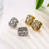 Jewelry Copper Light Luxury Geometric Leopard Snake Rectangular Earrings With Zircon For Women