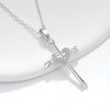 Jewelry Copper Love Pendant Cross Zircon Necklace Snake Bone Chain Electroplating Geometric Style
