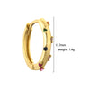Jewelry Copper Microinlaid Colorful Zircon Geometric Elegant Women Earrings