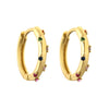 Jewelry Copper Microinlaid Colorful Zircon Geometric Elegant Women Earrings