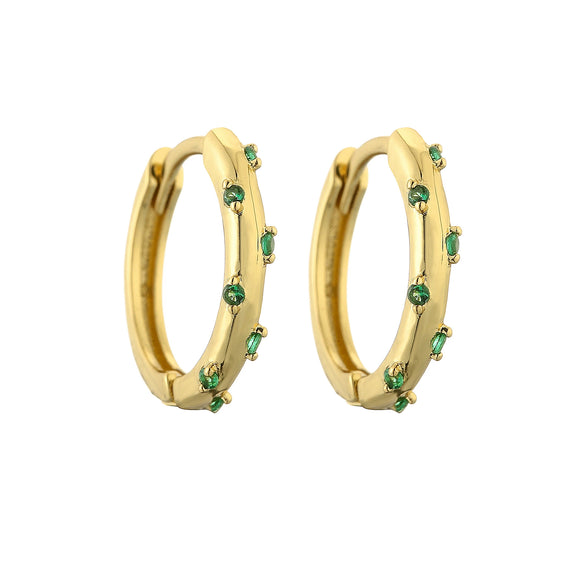 Jewelry Copper Microinlaid Colorful Zircon Geometric Elegant Women Earrings