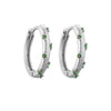 Jewelry Copper Microinlaid Colorful Zircon Geometric Elegant Women Earrings