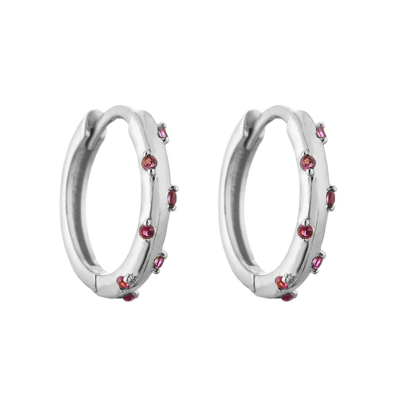 Jewelry Copper Microinlaid Colorful Zircon Geometric Elegant Women Earrings