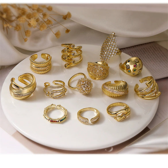 Jewelry Copper Microinlaid Heart Ring Women's Unisex