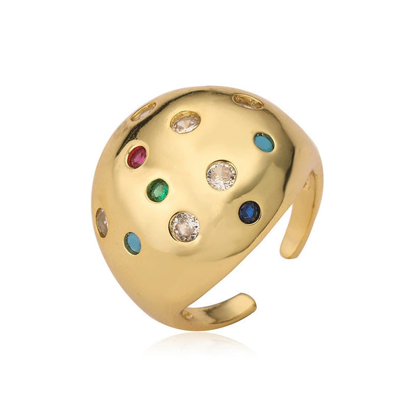 Jewelry Copper Microinlaid Heart Ring Women's Unisex