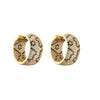 Jewelry Copper Microinlaid Zircon Leopard Geometric Pattern Electroplated Women's Earrings