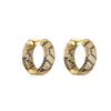 Jewelry Copper Microinlaid Zircon Leopard Geometric Pattern Electroplated Women's Earrings