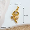 Jewelry Copper Minimalist Flower Style Electroplated Micropaved Zircon Necklace Pendant And Earrings For Women