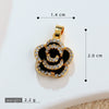 Jewelry Copper Minimalist Flower Style Electroplated Micropaved Zircon Necklace Pendant And Earrings For Women