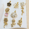 Jewelry Copper Minimalist Flower Style Electroplated Micropaved Zircon Necklace Pendant And Earrings For Women