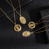 Jewelry Copper Mixed Gem Inlaid Zircon Geometric Electroplating Women's Titanium Steel Ochain Clavicle Necklace