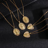 Jewelry Copper Mixed Gem Inlaid Zircon Geometric Electroplating Women's Titanium Steel Ochain Clavicle Necklace