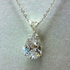 Jewelry Copper Mixed Gem Inlay Drop Pearshaped Zircon Pendant Ochain Necklace For Women