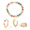 Jewelry Copper Natural Style Zircon Electroplating Bracelet Necklace Earrings