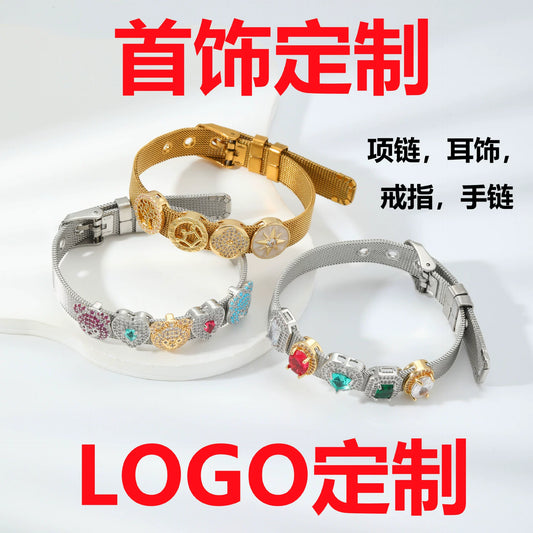 Jewelry Copper Natural Style Zircon Electroplating Bracelet Necklace Earrings