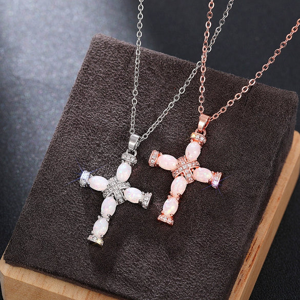 Jewelry Copper Necklace With Geometric Style Inlaid Zircon Mixed Gem Inlay Letters Numbers Text Pattern Ochain For Women