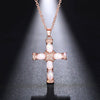 Jewelry Copper Necklace With Geometric Style Inlaid Zircon Mixed Gem Inlay Letters Numbers Text Pattern Ochain For Women