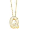 Jewelry Copper Necklace With Zircon Inlay And Letters Numbers Text Pattern Ochain For Women