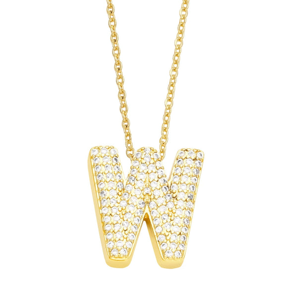 Jewelry Copper Necklace With Zircon Inlay And Letters Numbers Text Pattern Ochain For Women