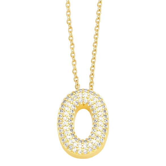 Jewelry Copper Necklace With Zircon Inlay And Letters Numbers Text Pattern Ochain For Women