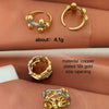 Jewelry Copper Open Ring Fashion Ol Style Geometric U Shape Electroplated