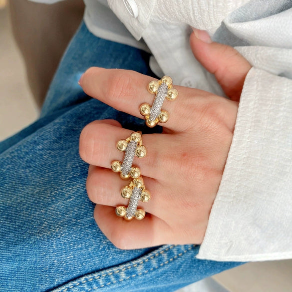 Jewelry Copper Open Ring Fashion Ol Style Geometric U Shape Electroplated