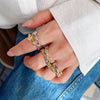 Jewelry Copper Open Ring Fashion Ol Style Geometric U Shape Electroplated